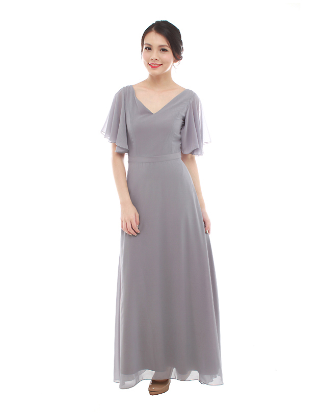 Victoria Maxi Dress in Grey